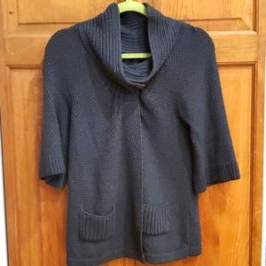 Anthropologie sweater gray S cowl chunky Shae